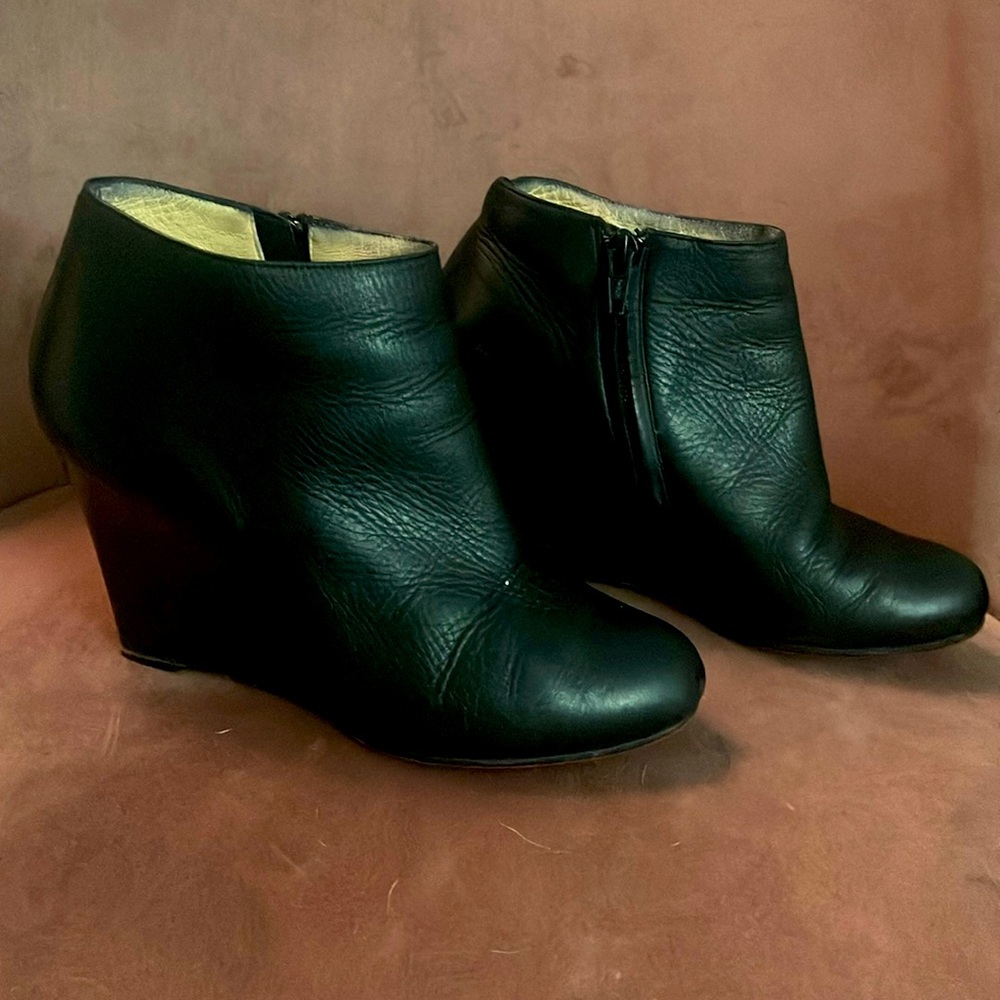 Authentic Christian Louboutin leather booties.